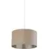 38cm Drum Lamp Shade - Taupe, Velvet