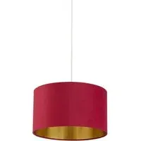 38cm Drum Lampshade - Burgundy, Velvet
