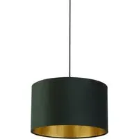40cm Drum Lamp Shade - Green, Velvet