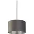 40cm Drum Lampshade - Dark Grey, Velvet