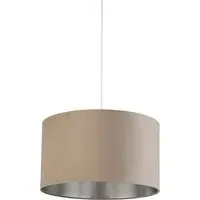 45cm Drum Lamp Shade - Taupe, Velvet
