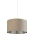45cm Drum Lamp Shade - Taupe, Velvet
