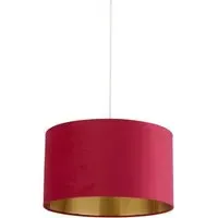 45cm Drum Lampshade - Burgundy, Velvet