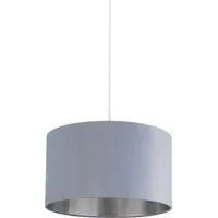 45cm Drum Lampshade - Light Blue, Velvet