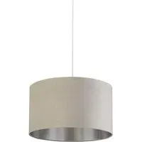 45cm Drum Lampshade - Light Grey, Velvet