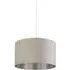 45cm Drum Lampshade - Light Grey, Velvet