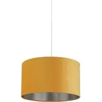 45cm Drum Shade - Ochre, Velvet