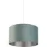 50cm Drum Lampshade - Sage Green, Velvet