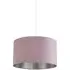 50cm Drum Shade with Silver Inner - Lilac, Velvet