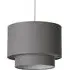 Alina 2 Tier Drum Ceiling Shade - Dark Grey, Linen