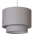 Alina 2 Tier Drum Ceiling Shade - Grey, Cotton