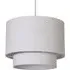 Alina 2 Tier Drum Ceiling Shade - White, Cotton
