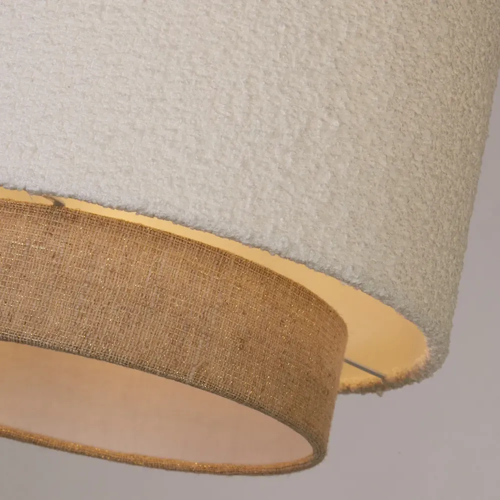 Aurelia 2 Tier Boucle Ceiling Shade - White, Gold