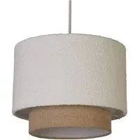 Aurelia 2 Tier Boucle Ceiling Shade - White, Gold