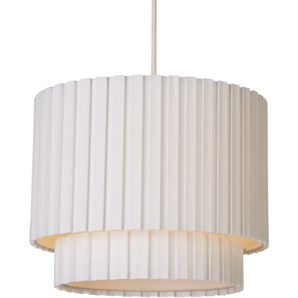 Aurelia 2 Tier Box Pleat Ceiling Shade - White