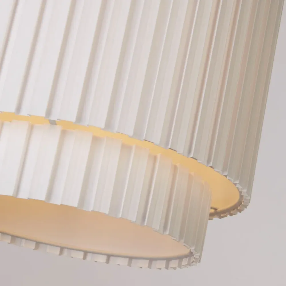Aurelia 2 Tier Box Pleat Ceiling Shade - White