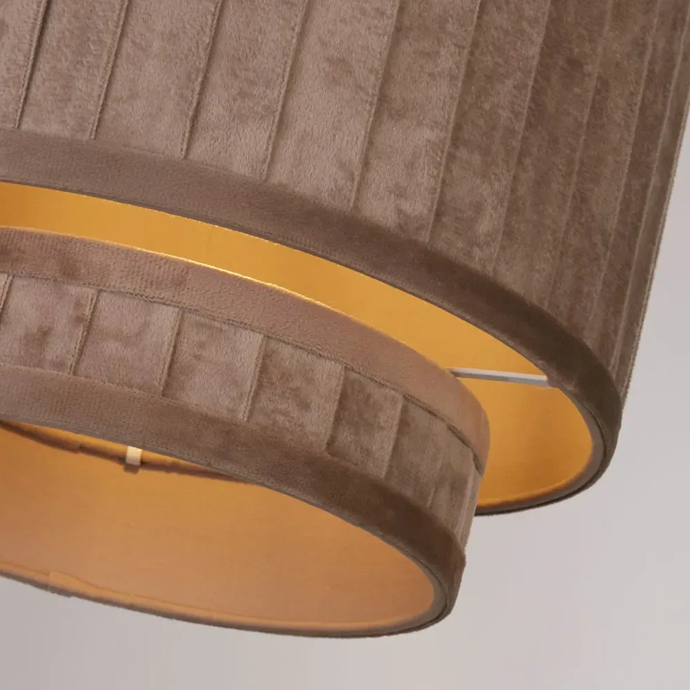 Aurelia Wide Pleat Ceiling Shade - Taupe, Velvet