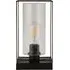 Black Frame Clear Glass Table Lamp