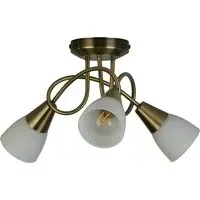 Bradford 3 Light LED Ceiling Fitting - Antique Brass