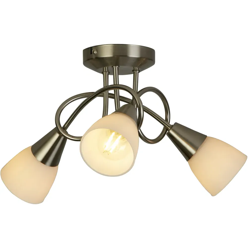 Bradford 3 Light LED Ceiling Fitting - Brushed Silver