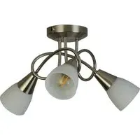 Bradford 3 Light LED Ceiling Fitting - Brushed Silver