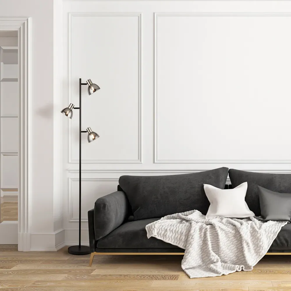 Brea 2 Tier Ceiling Shade - Black, Linen