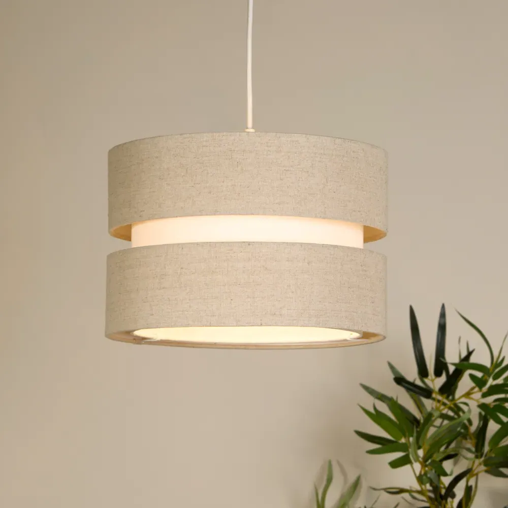 Brea 2 Tier Ceiling Shade - Natural, Linen