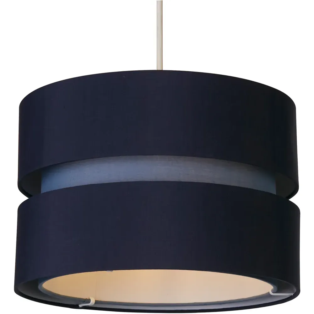 Brea 2 Tier Ceiling Shade - Navy, Cotton