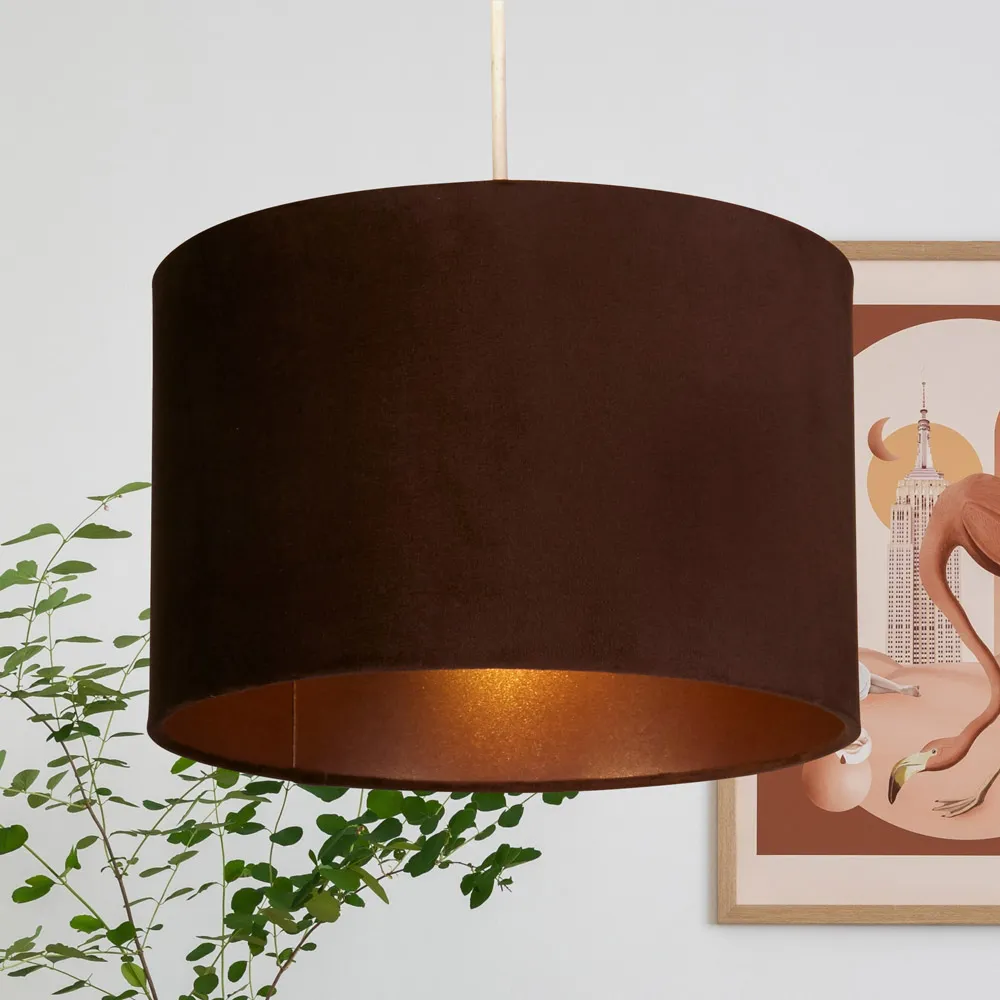 Calista Ceiling Shade - Chocolate, Velvet