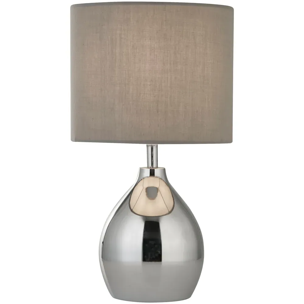 Chrome Table Lamp - Grey