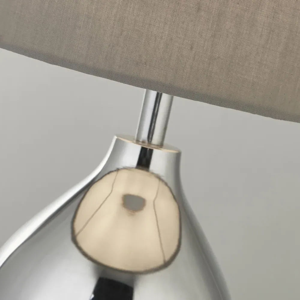 Chrome Table Lamp - Grey