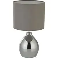Chrome Table Lamp - Grey