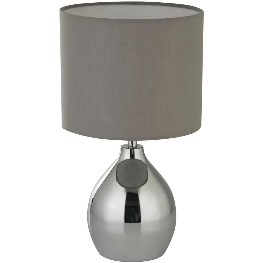 Chrome Table Lamp - Grey