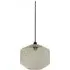 Clear Glass Pendant Shade with Carved Grooves - Clear