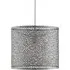 Cylinder Shade with Cut Out Pattern - Silver, Steel