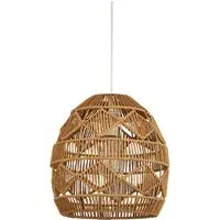 Diamond Pattern Weave Rattan Easy Fit Shade - Brown