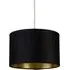 Drum Shade - Black Velvet, Brushed Gold Inner