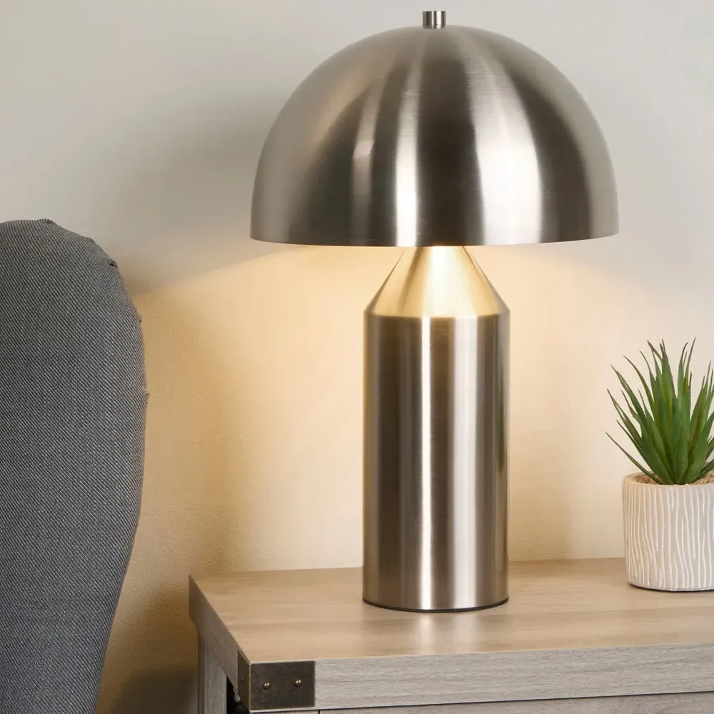 Elias Dome Table Lamp - Silver