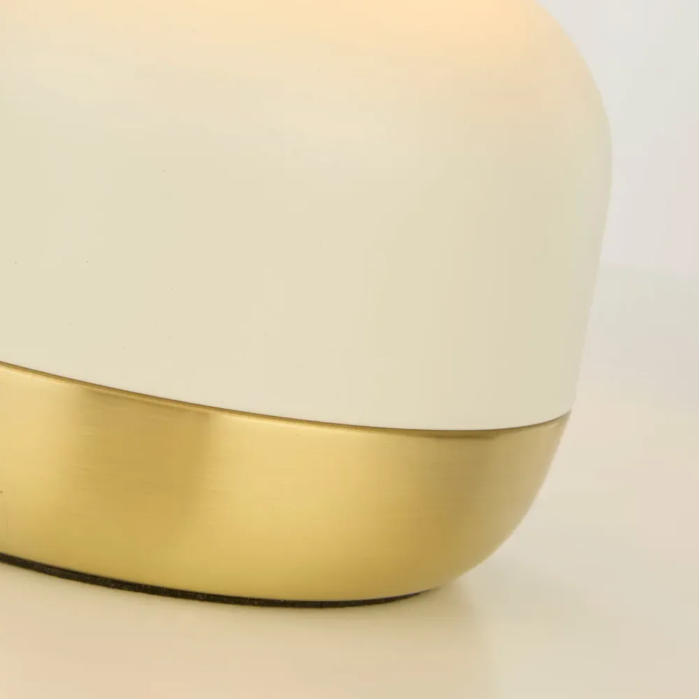 Ezra Touch Lamp with Dimmer - White, Gold