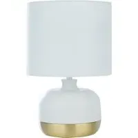 Ezra Touch Lamp with Dimmer - White, Gold