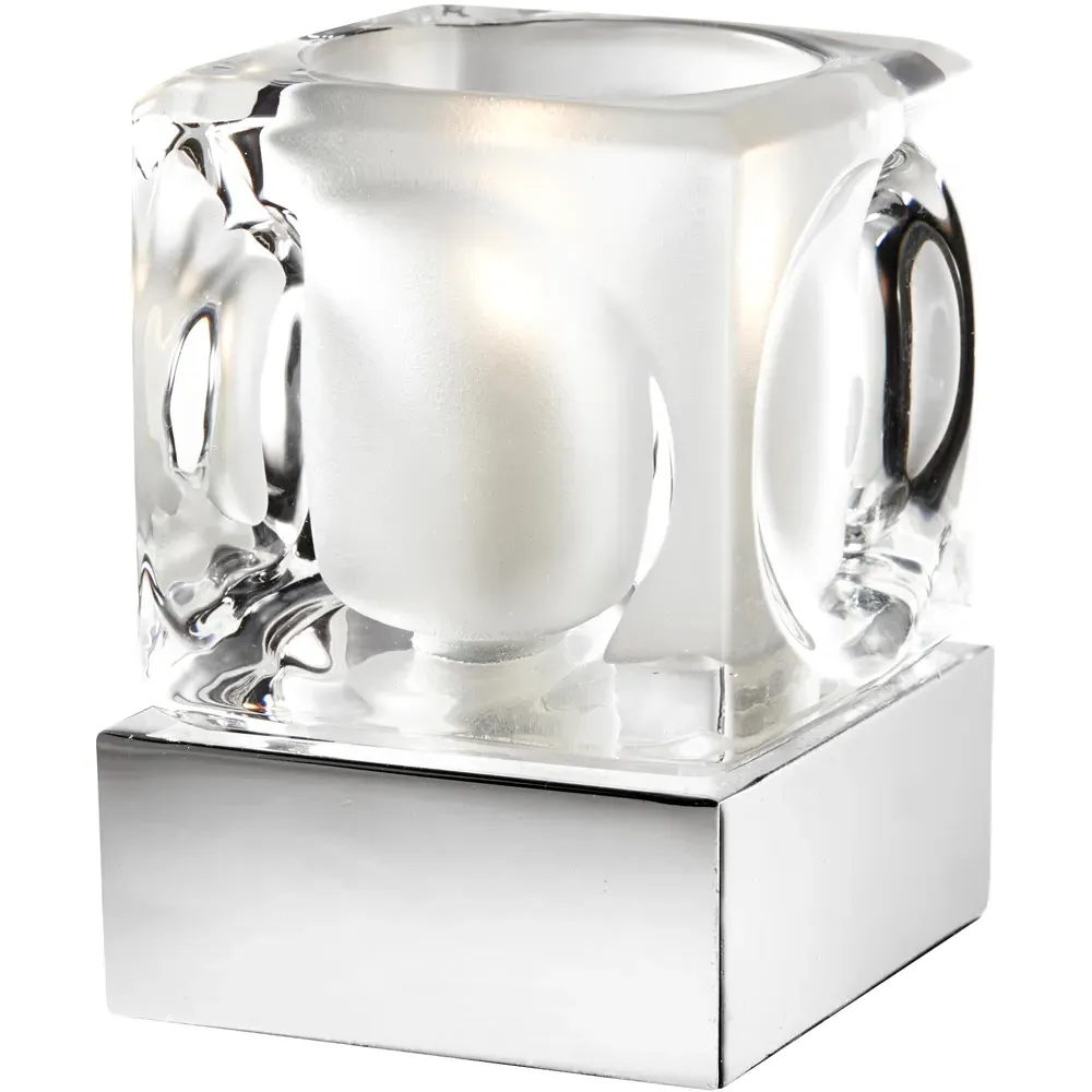Ice Cube Glass Shade Touch Lamp - Clear