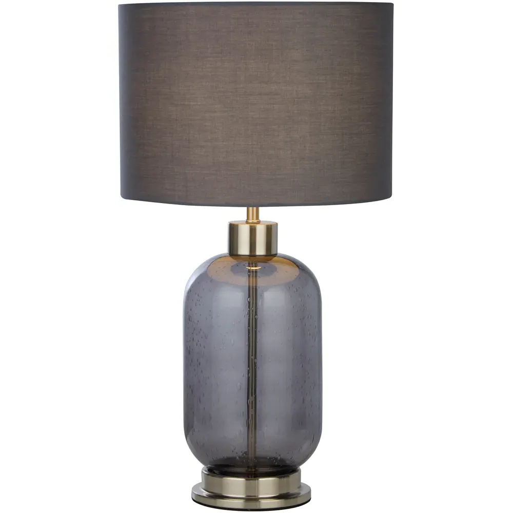 Kendric Table Lamp - Grey, Smoke Glass