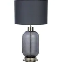 Kendric Table Lamp - Grey, Smoke Glass