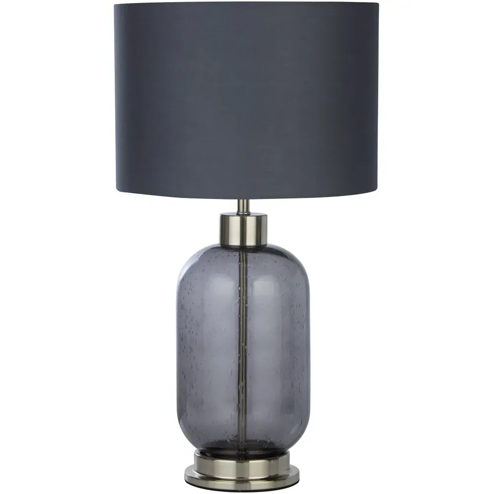 Kendric Table Lamp - Grey, Smoke Glass