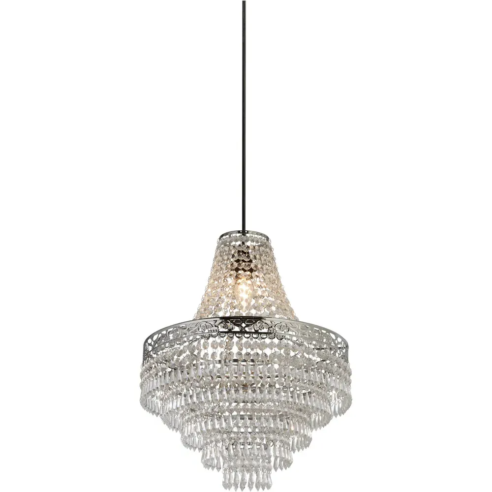 Large Empire Easy Fit Pendant Chandelier with Acrylic Drops