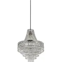 Large Empire Easy Fit Pendant Chandelier with Acrylic Drops
