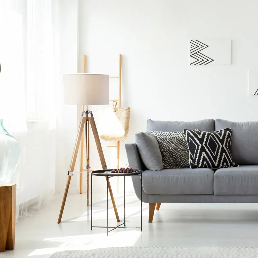 Luna Tapered Lamp Shade - Cream, Cotton