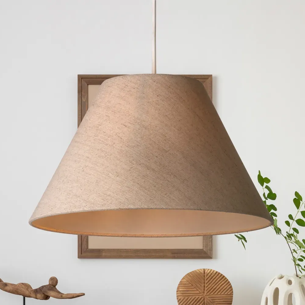 Luna Tapered Lamp Shade - Cream, Linen