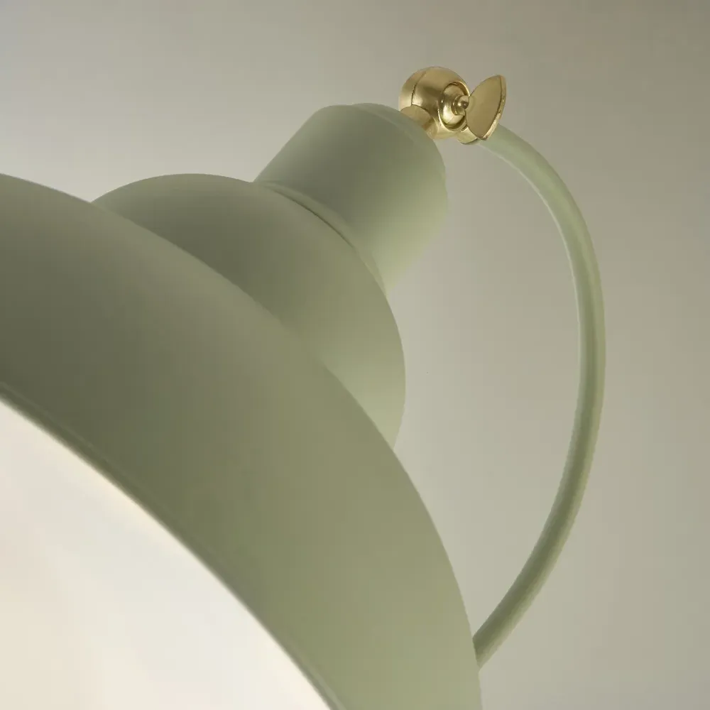 Luna Tapered Lamp Shade - Green, Linen