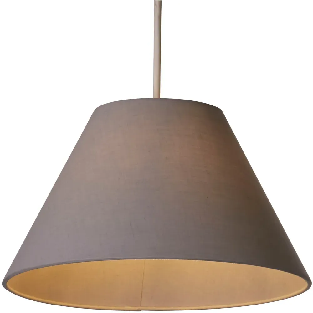 Luna Tapered Lamp Shade - Grey, Cotton